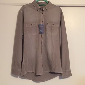 New Men's Coastal Cotton Twill Sport Shirt